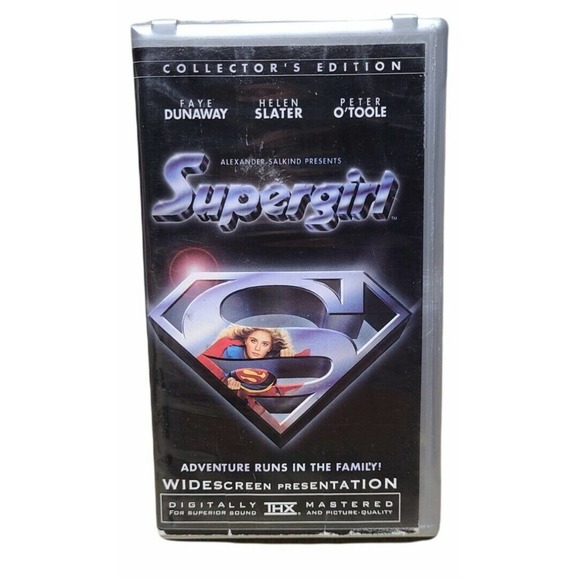Supergirl Collector's Edition Widescreen Presentation VHS clamshell 1984 Rare